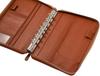 Franklin Planner Calm Soft Leather Zipper Binder, 30mm, Brown, Classic Size, 65629