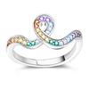 Daisy Sparkling Crown Ring Colorful Star Moon Butterfly Evil Eyes for Women Original Rings Classic Wedding Jewelry