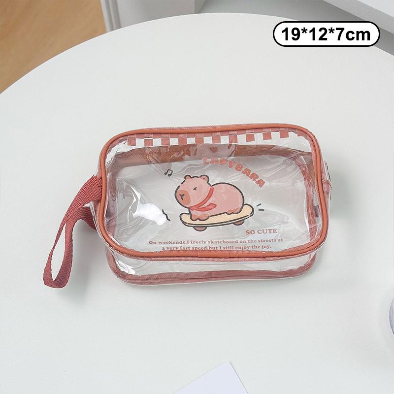 

Прозора косметичка Прості косметички Великої місткості Сумка на блискавці Дорожні сумки для зберігання Сумки для туалетного приладдя Мила косметичка A3