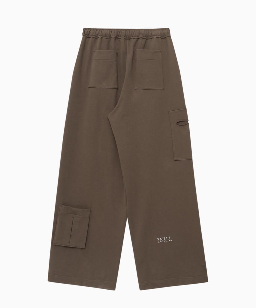 Jenyujeu Jet-Up Double Pocket Pants - Brown