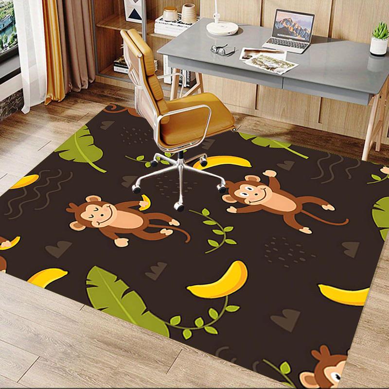 1PC Monkey Banana Extra Large Non-Slip Floor Carpet, Office, Family, Bedroom, Studio - Large Area Rug Indoor Rugs, Vibrant Colors-W266