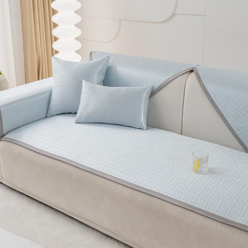 Ice Silk Sofa Cushion Summer Non -Slip Cool Pad Summer Summer Summer Mat Simple Leather Sofa Cover Cover Cloth