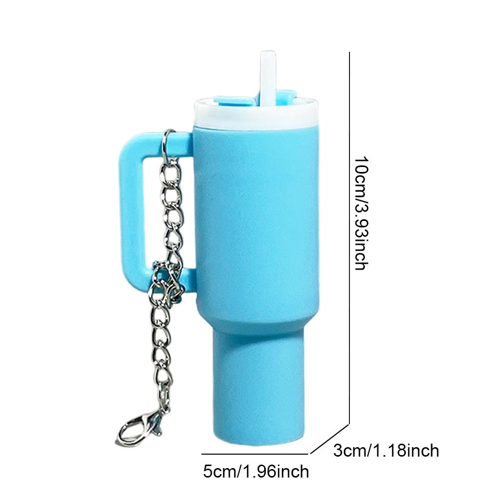 Mini Cup Keychain Lip Balm Keychain Cute Tumbler Key Ring Chapstick Holder Keychain Handbag Charms Key Ring for School Bag