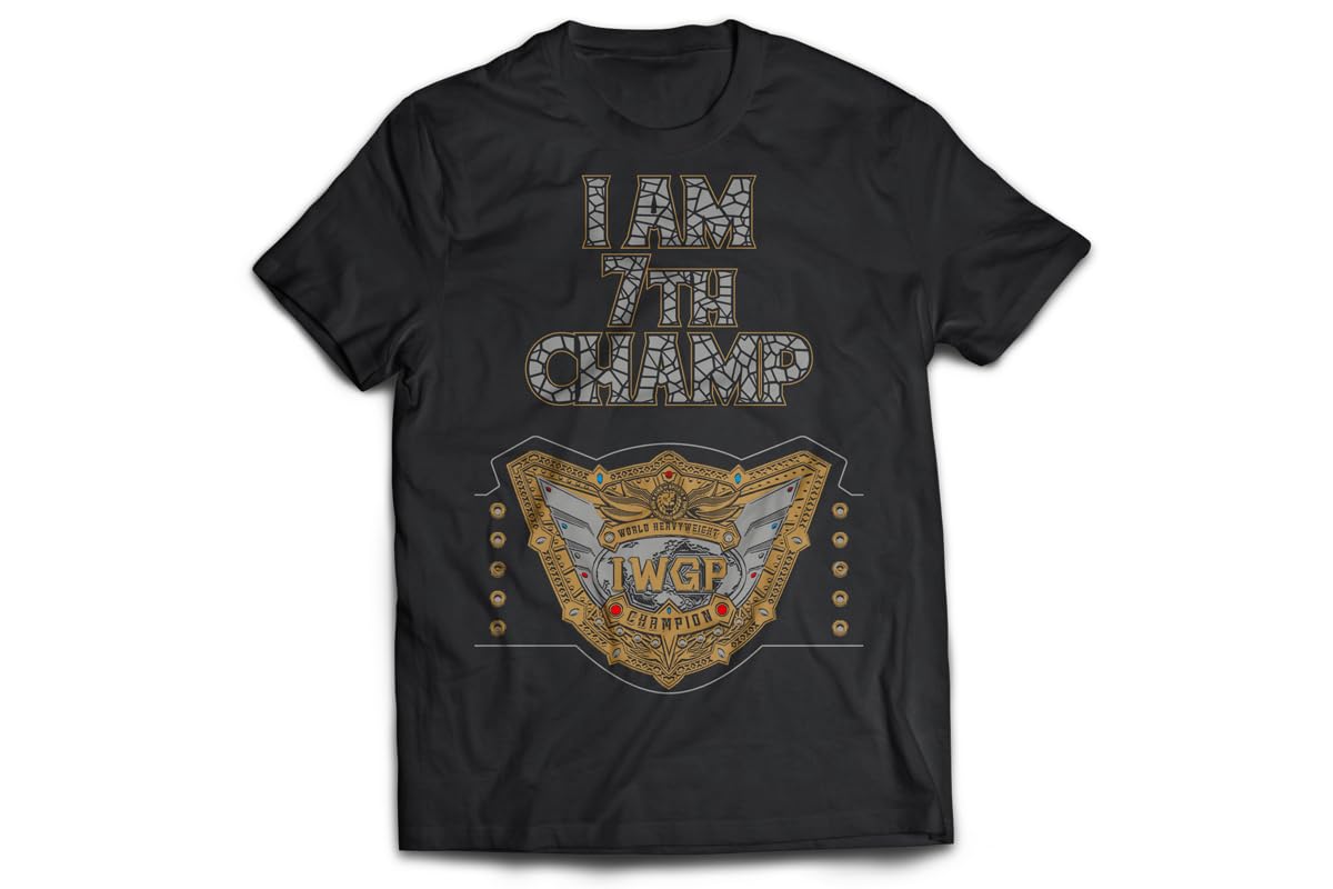 

New Japan Pro-Wrestling SANADA I AM 7TH CHAMP T-Shirt, XL, 5207100905