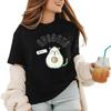 AvogatoFunnyT-Shirt, AvocadoCatCuteFace Classic-Premium-Heavyweight Crewneck T-Shirt, Sweatshirt Hoodie Tanktop for Women Black