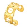 Luxury Silk Scarf Open Bracelets Retro Exaggerated Bracelet Elegant Golden Metal Bracelet  Women