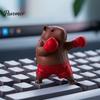 Cute Room Aesthetic Decor Boxing Capybara Figurine, Funny Boxer Desktop Ornament for Stress Desk Accessories Relief, Animal Statue Home Office