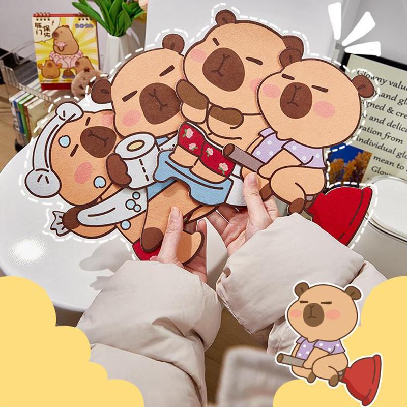 Capybara Toilet Mat Deodorizing Stickers Deodorizing Capybara Deodorizing Stickers Cartoon Toilet Mat Self-Adhesive Deodorizing