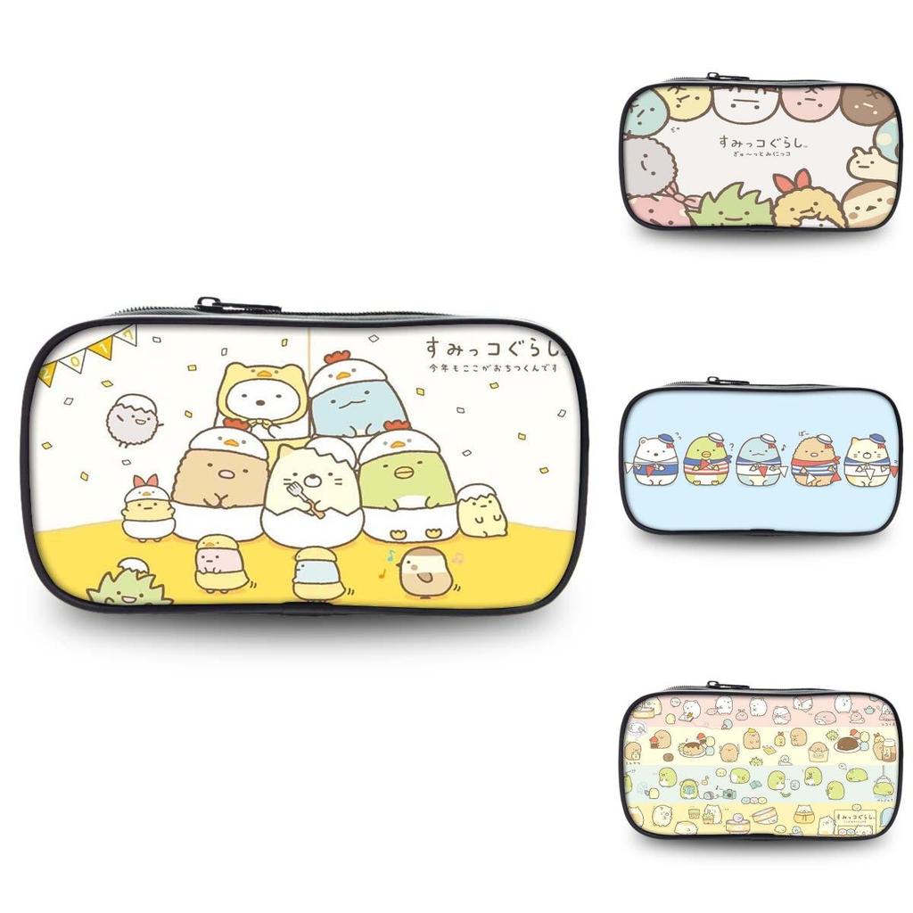 Söt pennställ från Sumikkogurashi i slitstarkt nylon för skol- och kontorsmaterial