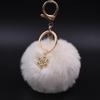 Christmas Snowflake Pom Pom Plush Keychain Charm
