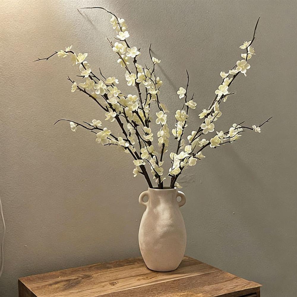 Elegant 39inch Artificial Plum Blossom DIY Long Branch Wintersweet Faux Flower Chinese Style Simulated Plum Blossom Home Decor