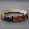 Alloy Handmade Leather Bracelet Men Printed Anchor Braslet Magnet Clasp Vintage Sports Wrist Guard Jewelry Gift Homme Pulsera