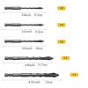 3/16”-1/2 Concrete Drill Bit Set 10PC, Masonry Drill Bits for Brick, Glass, Plastic and Wood, Tungsten Carbide Tip Work