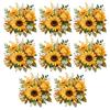 Sunflower Wall Stickers Set of 8 for Cabinet Bedroom and Living Room Decoration PVC Material 29x29CM Easy To Maintain