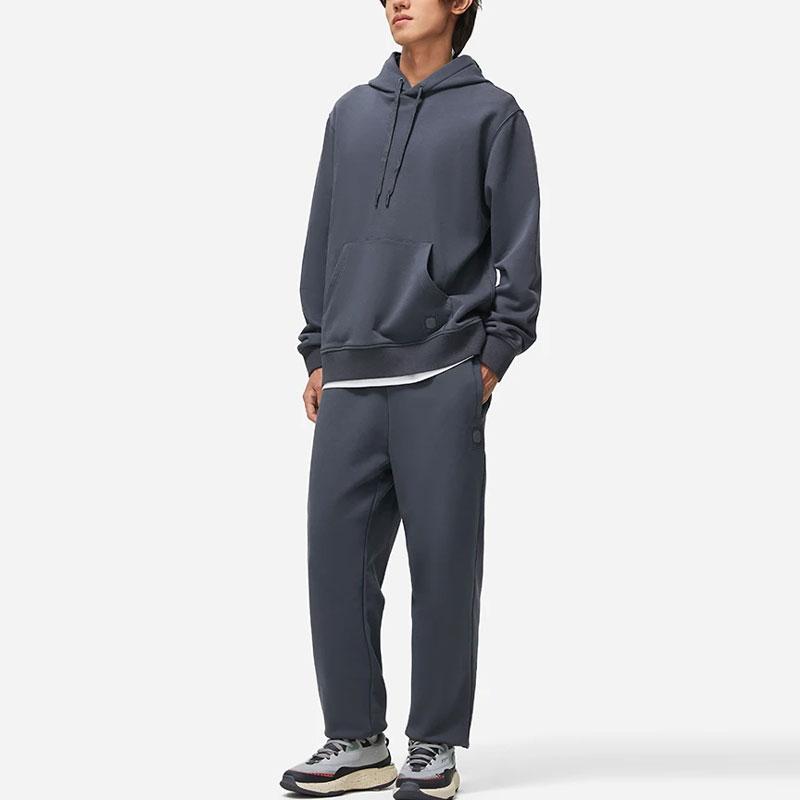 Li Ning China Color Series Solid Color Casual Long Sleeve Sweatshirt Men Sweatshirt Cold-Sand-Black AWDT963-2