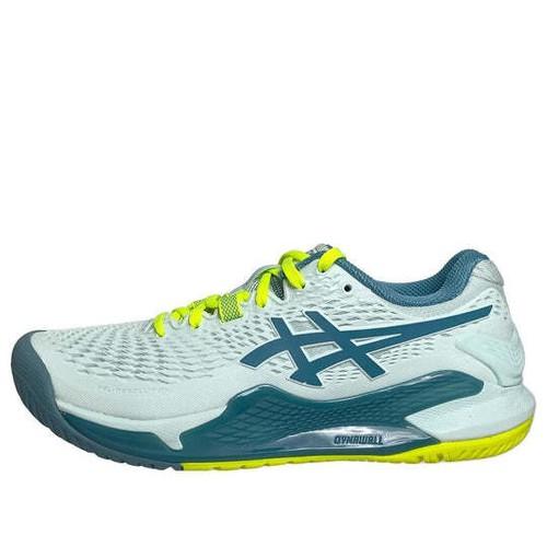 ASICS Women's Gel Resolution 9 Wide Soothing Sea Gris Blue 1042A226-400