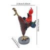 Kung Fu Chicken Figurine Modern Traditional Creative Rooster Statue Resin Sculpture for Fireplace Cabinet Entryway Desk Tabletop