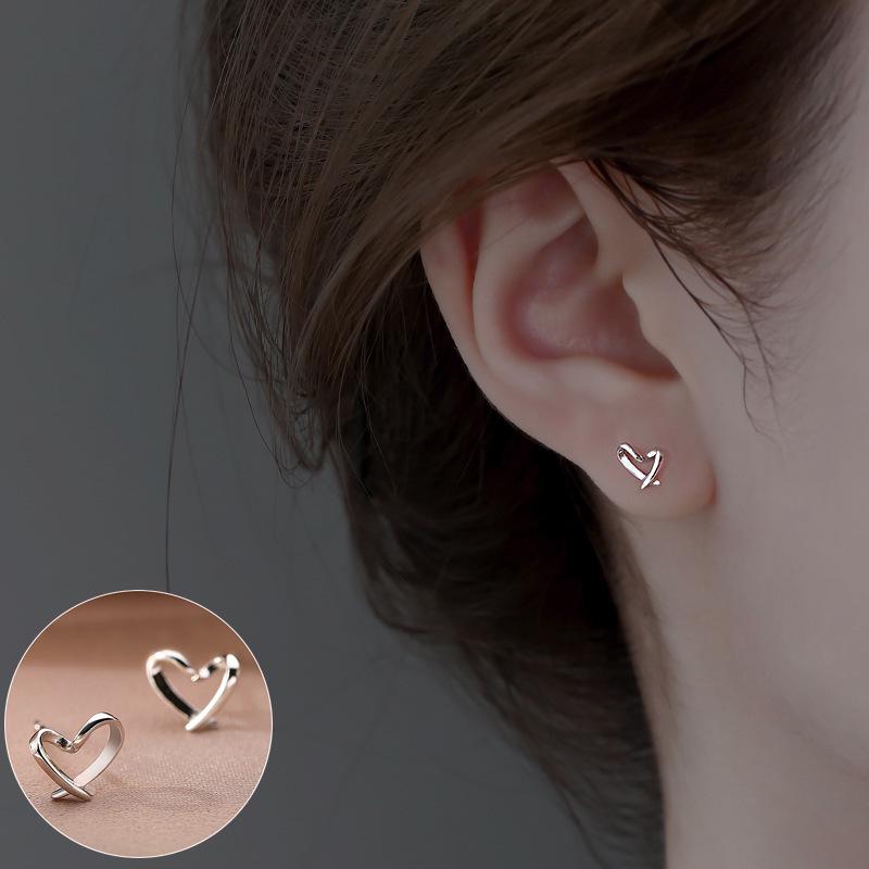 Asymmetrical Little Bear Cross Earrings - Korean Style Trendy Cartoon Dangles for Women and Students.