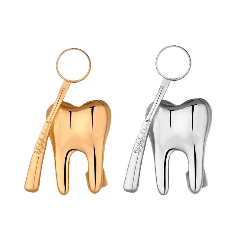 Tooth Brooch Badge Dental Nurse Pin Dental Assistant Gift Accessory for Scrubs Backpack Jacket Decoration Idea