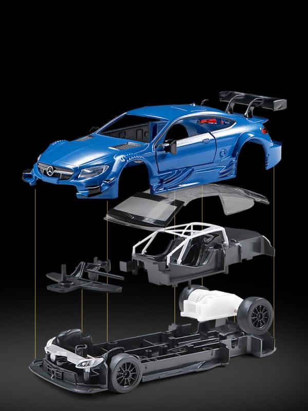 1:32 Mercedes-Benz C63 AMG Assembly Car Alloy Car Diecasts & Toy Vehicles Car Model Miniature Scale Model Car Toy For Children