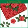 Rose Foam Flower Head With Stem For Wedding Decor And Outdoor Photography Sessions