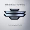 Fits 26 Wildlander Models: Woodland Exterior Door Sill Strips with Logo - Welcome Pedal Protection