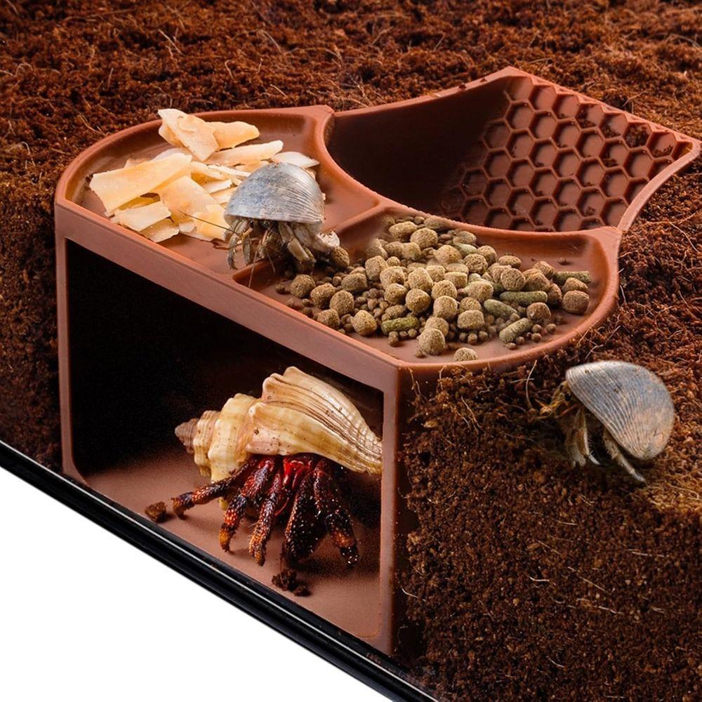 Climbing Ramp Hermit Crab House Double Food Dish Aquarium Fish Cave Fish Tank Accessories