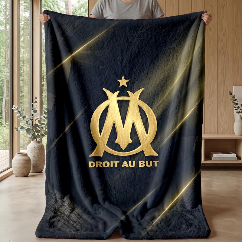 Olympique Lyonnais FC Soft Flannel Fleece Blanket Lightweight Cozy Warm Throw Blanket For Sofa Bed Home Decor