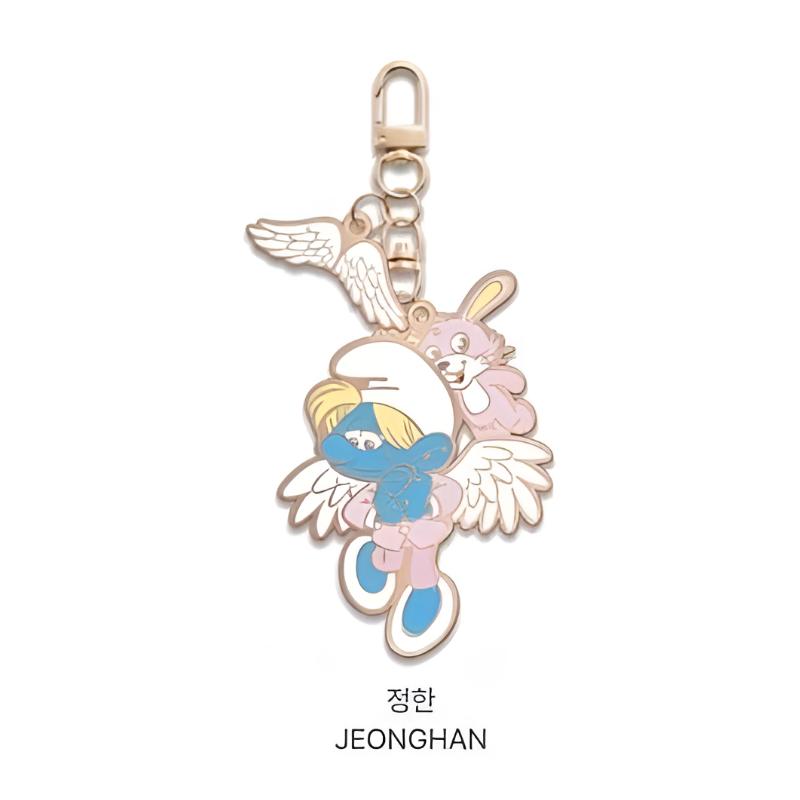 Seventeen X The Smurfs Metal Keyring | Random / Member Select | Korea Limited