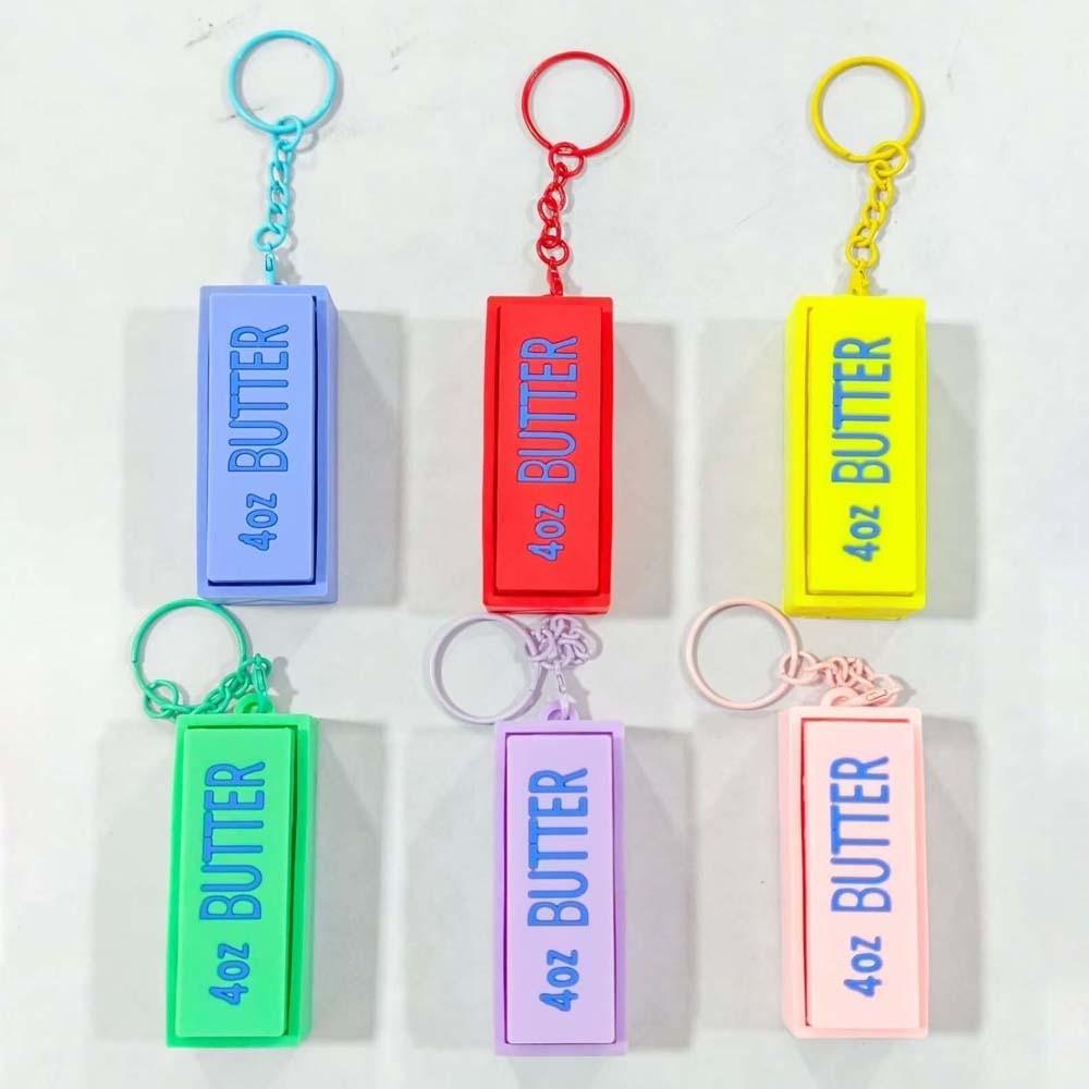 Pocket Size Fidgety Push Clicker Simulation Shape Sensory Key Ring Office Workers