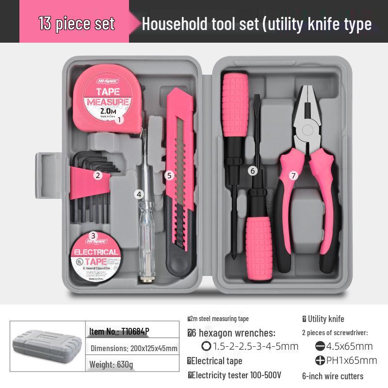 Complete Household Tool Kit: Hex Wrench, Screwdriver, Pliers for Home Repairs