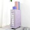 Oxford Cloth Folding Storage Basket with Wheels - Ideal for Laundry, Yoga Mats, and Household Items.