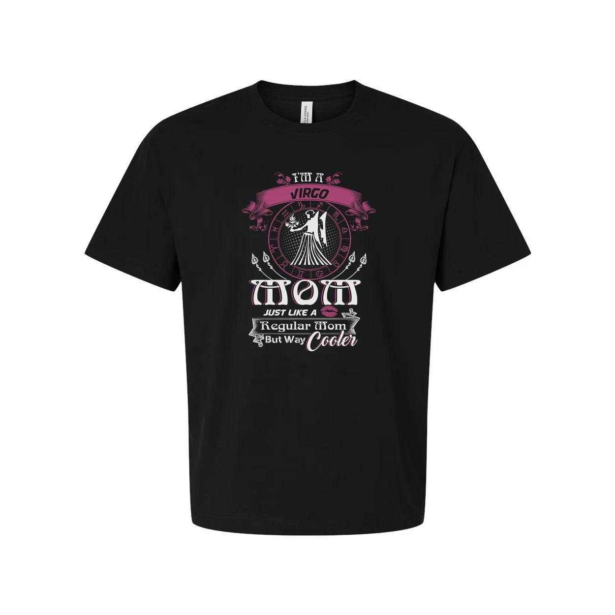 

Zodiac Virgo Moon Emblem Graphic T Shirt With Pink Astrology Design For Unisex E 4XL