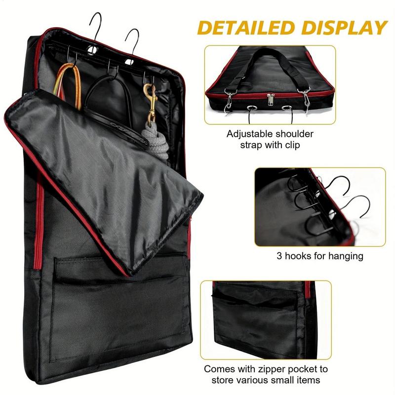 Horse Tack Bag Bridle Storage Bag With Zipper Pockets Adjustable Shoulder Strap Waterproof Stable Organizer Equestrian Supplies
