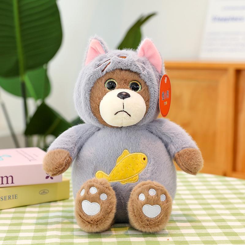 Cute Turn Into a Bear Doll Doll Creative Rabbit Dinosaur Turn Into a Teddy Bear Plush Toy Sleeping Pillow