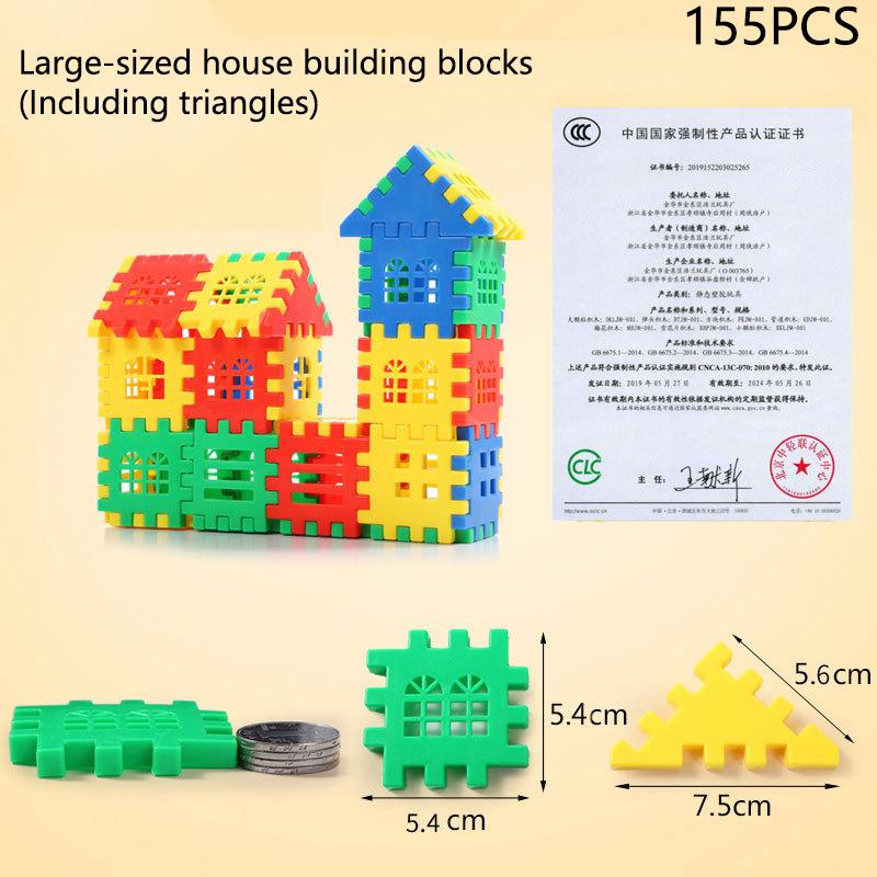 1 Set Puzzle Toy Colorful Window Opening Plastic Building  Stem Building  Colorful Interlocking Components