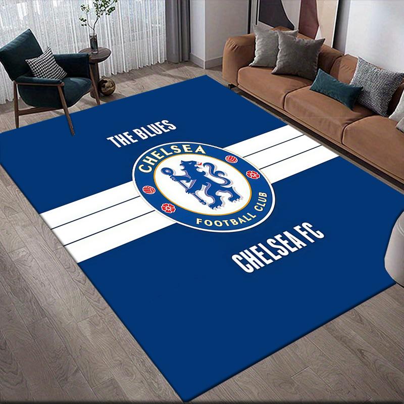 Chelsea Football Club2 Flannel Pattern Square Carpet,Area Rug,Carpet Rug for Living Room Bedroom Sofa Playroom Decor,Non-slip Floor Mat