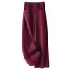 Ankola Women's Red High-Waisted Wide-Leg Velvet Pants - 2024 Autumn/Winter Slimming Casual Sweatpants