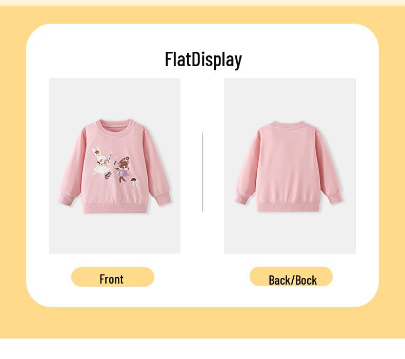 Children's Cartoon Animal Print Round Neck Sweatshirt – Autumn/Winter Collection