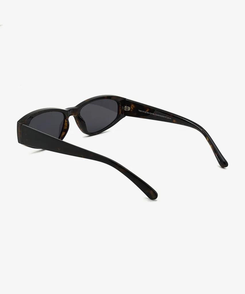 Seutailwokeu Dark Brown Tortoise Cat Eye Style Work Tr90-19 C22 Style Work Sunglasses