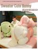 Large Cute Rabbit Hugging Plush Toy for Girl's Bed - Sleeping Pillow & Sweater Doll