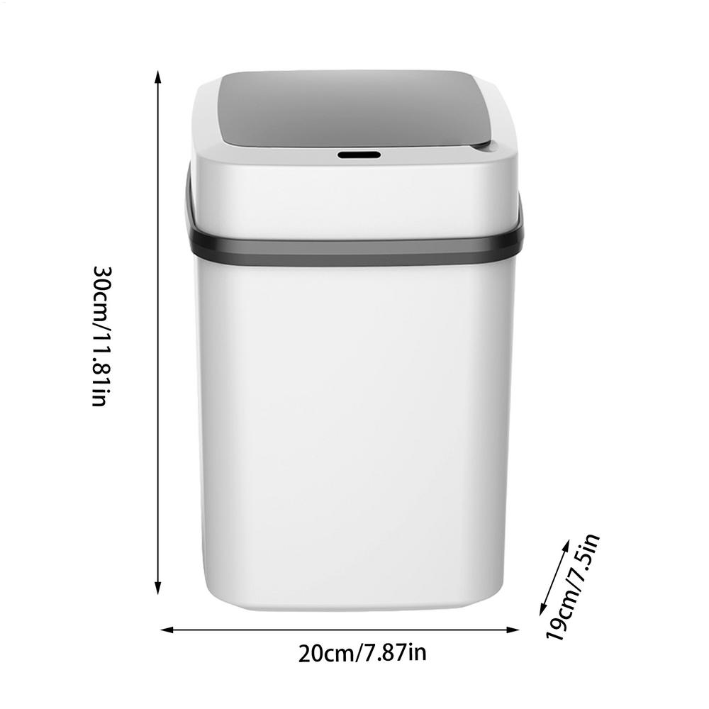 Bathroom Touchless Trash Smart Sensor Sensing Trash Can Waterproof Bathroom Kitchen Bedroom Trash Can for Office Bedroom