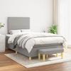 3137061 vidaXL Divan Bed with Mattress Light Grey 120x200cm Fabric