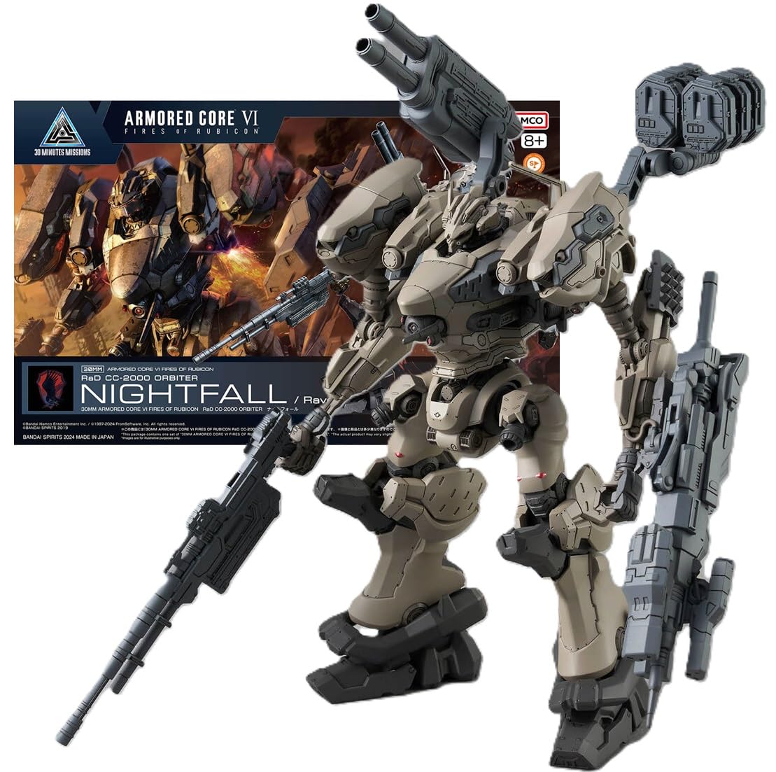 [30MM] ARMORED CORE VI FIRES OF RUBICON RaD CC-2000 ORBITER Nightfall Pre-Colored Plastic Model