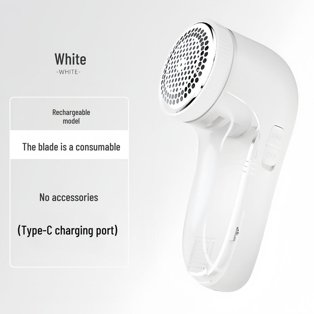 Dispozitiv de îndepărtare a mingilor din material textil reîncărcabil și aparat de ras pentru haine și pantaloni