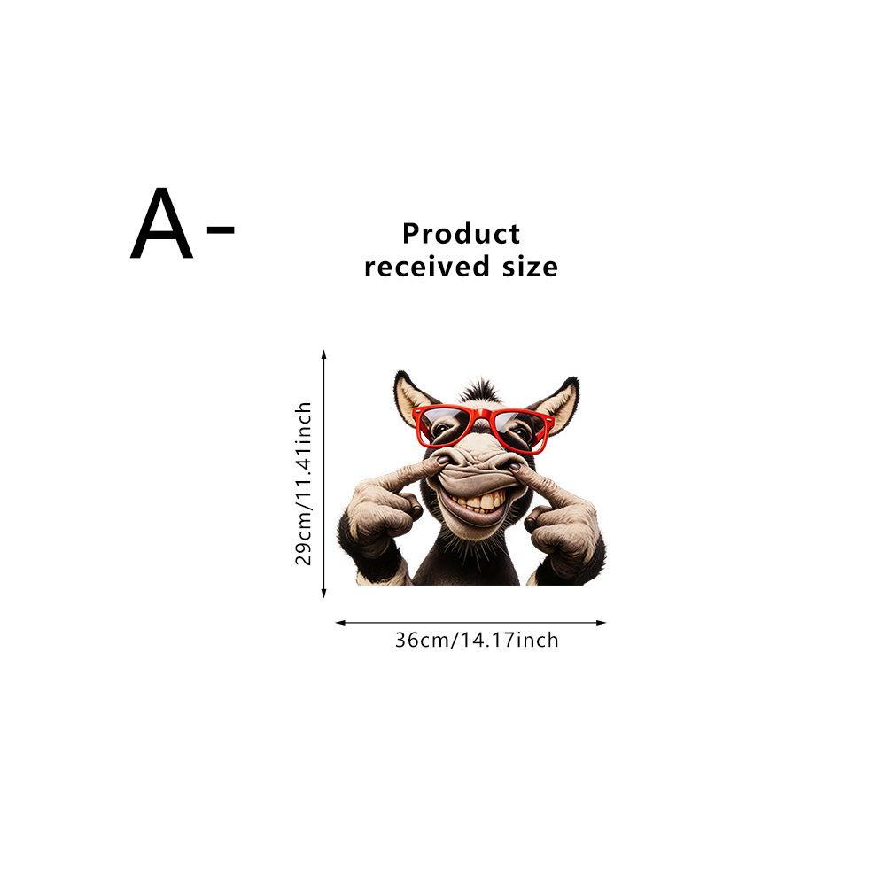 Static Cling Funny Animal Window Stickers Removable Transparent for Office Shop Glass Decor