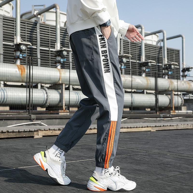 Men  Hip Hop Cargo Pants Harem Pants Color Block Casual Man Sweatpants Streetwear LooseMens Sports Pants