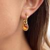 Yori Statement Geometric Resin Pendant Earrings Jewelry for Women Trendy Metal Texture 18 K Earrings Golden Accessories