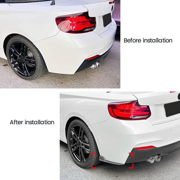

Pair of Rear Bumper Corner Wind Knives for 15-19 BMW 2 Series F22 F23 M Sport None