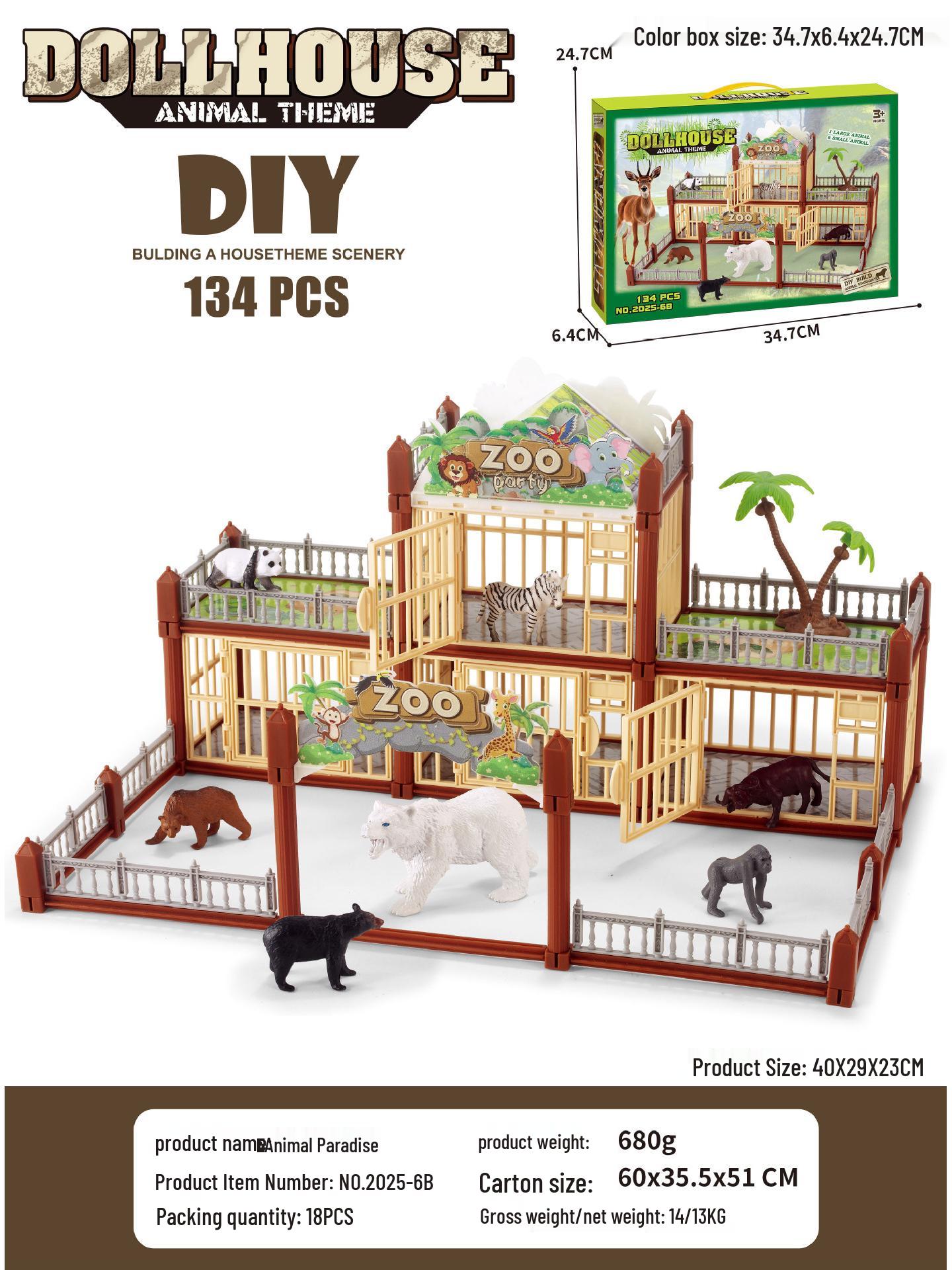 

1 июня Кукольный домик для девочек Замок и Дино-ферма Игрушка Подарок